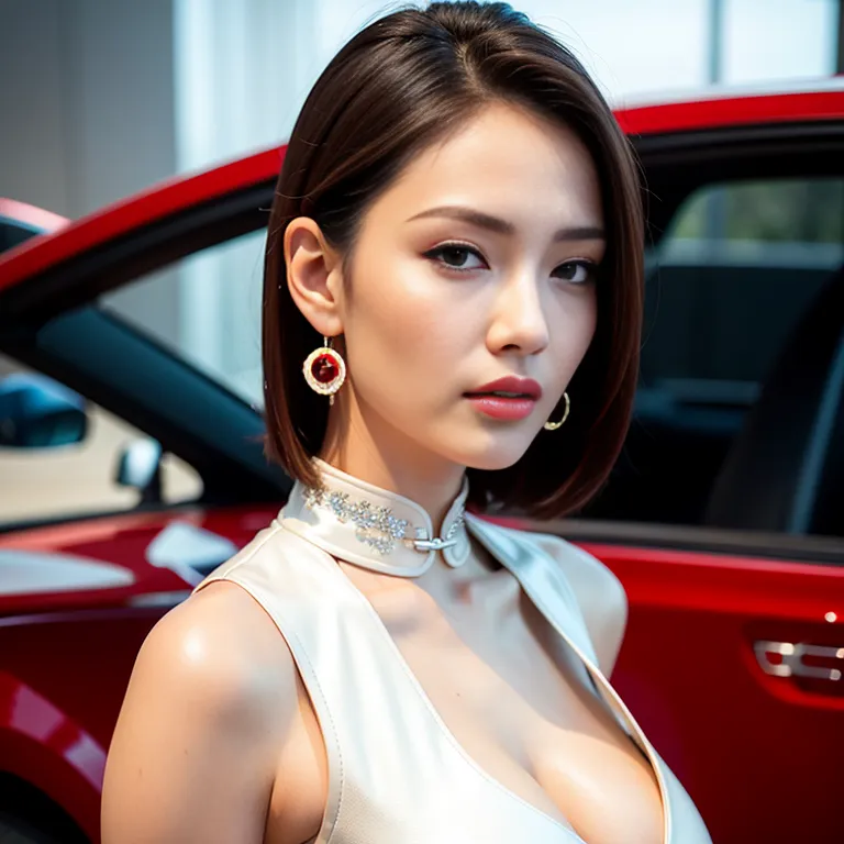 <lora:Chinese:0.45>,woman,twenties,(RAW photo, best quality, masterpiece:1.1), (realistic, photo-realistic:1.2), ultra-detailed, ultra high res, physically-based rendering,slicked back,beautiful,seductive,perfect body,cleavage,earings,leather,qipao, chinese clothes,trench coat,night,car,front view,portrait,(adult:1.5)