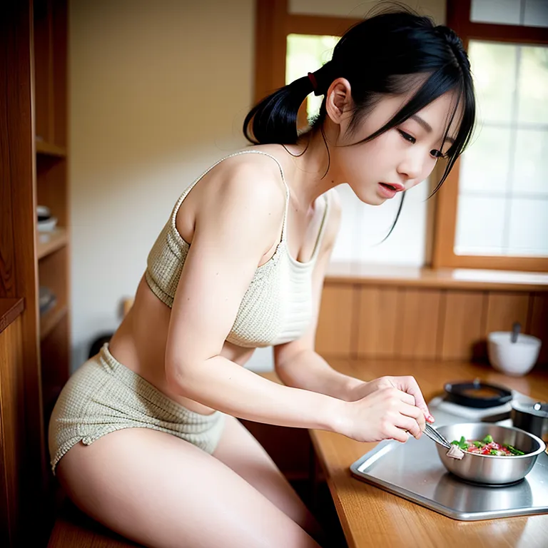 <lora:Japanese2:0.45>, japanese,woman,twenties,cooking,(adult:1.5)