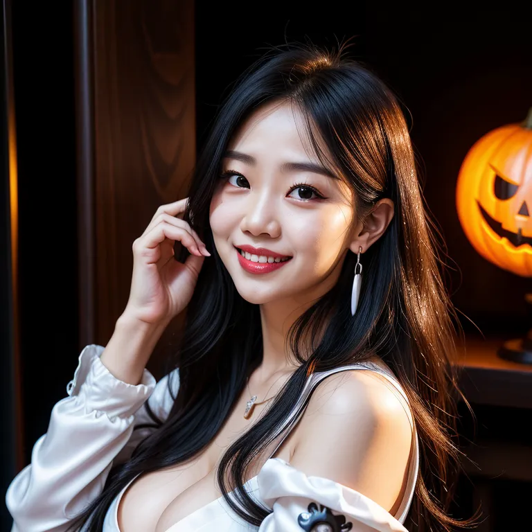 <lora:Korean:0.45>,korean,kpop idol,woman,twenties,long hair,curly hair,white hair,hair behind ear,red eyes,beautiful,(grin:1.2),Looking at viewer,huge breasts,fat,tattoo,abs,collar,gloves,earings,(silk),long sleeves,halloween costume,trench coat,having sex, blowjob,(semen:1.2),night,moon,fireplace,(rim light:1.5),front view,portrait,(adult:1.5)